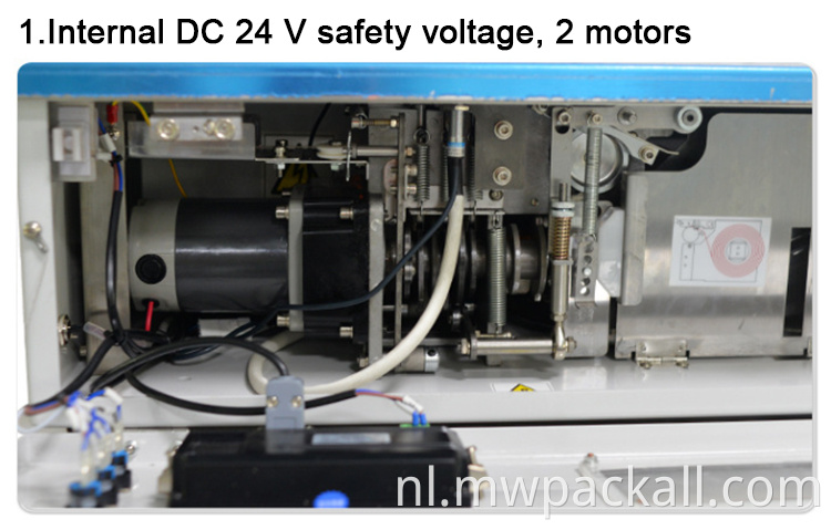 /automatische banderolleermachine automatische tafelbladbanderolleermachine/papieren kartonnen doos omsnoeringsmachine